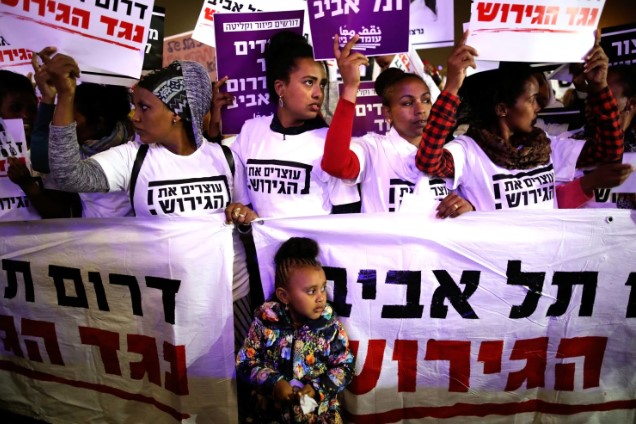 The Israeli government's original plan to deport African asylum seekers had sparked protests, including one in Tel Aviv on March 24. (Corinna Kern/Reuters)